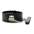 Black Collar With Metal Chain Leash