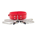 Collar With Chained Nipple Clamps