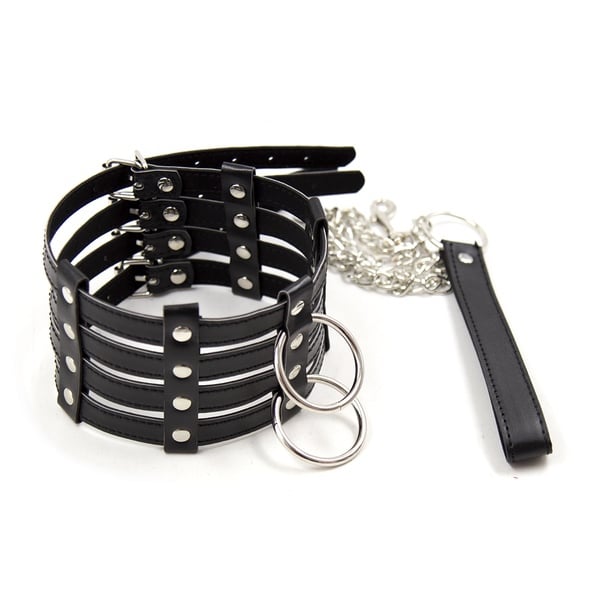 4 Layer Collar And Leash Black