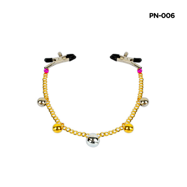 Roomfun Chained Nipple Clamps With Bells