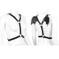 Body Harness With Wings Black