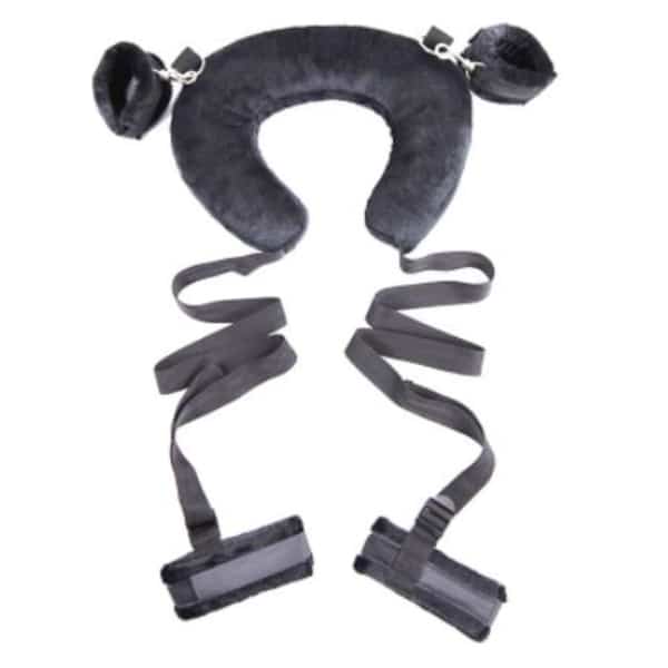 Bondage Pillow With Handcuffs Black