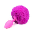Pink Silicone Butt Plug With Bunny Tail