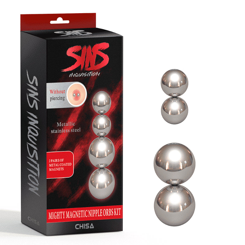 Sins Inquisition Mighty Magnetic Nipple Orbs Kit Silver