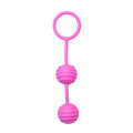 Easytoys Ribbed Pleasure Balls - Pink
