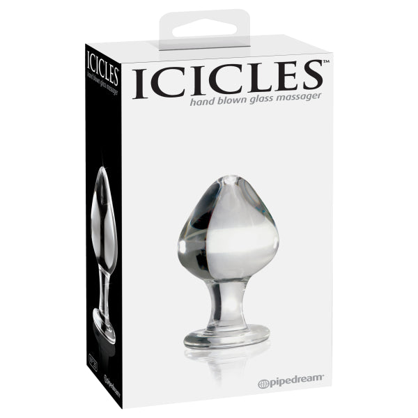 Icicles No. 25 Glass Butt Plug Clear